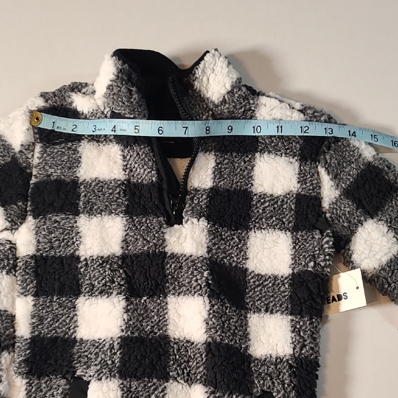 Epic Threads Black and White Checkered Fleece Pullover NWT Size 7 Warm Cozy - Picture 6 of 10